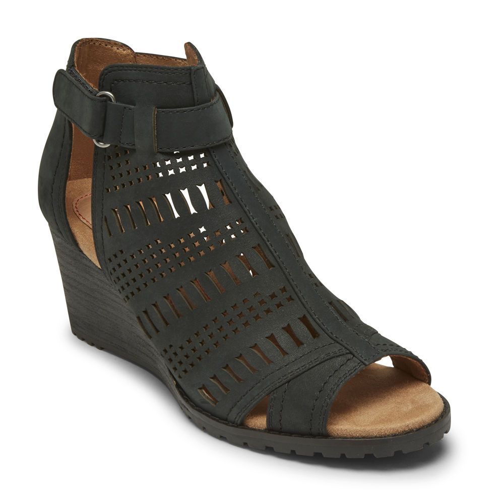 Rockport Boots Dame Svart - Cobb Hill Lucinda Perforated - UNHP42096